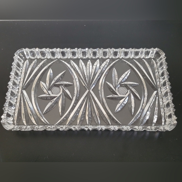 Crystal Serving Tray Creamer and Sugar set - Picture 3 of 7